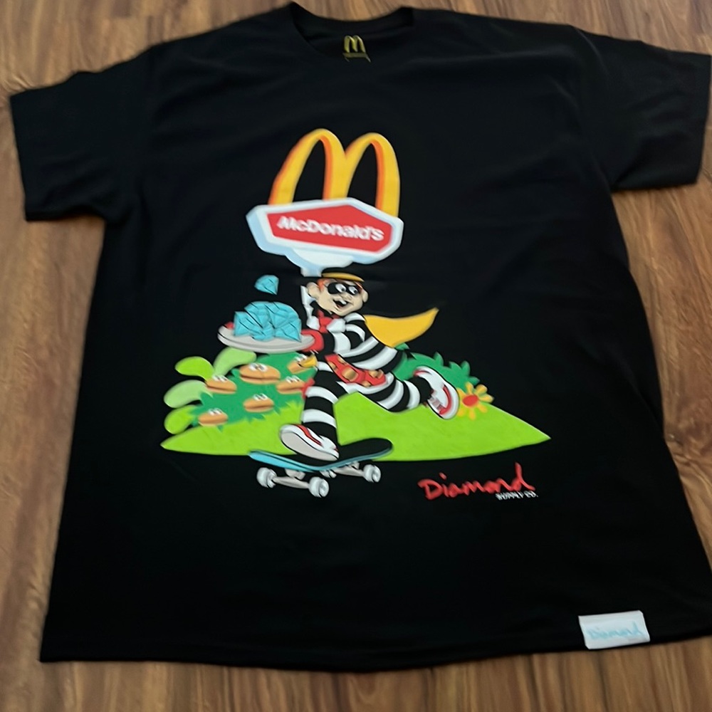 Mc Donald’s X Diamond supply T-shirt Sz L
